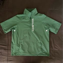 Malbon Golf Shortsleeve Windbreaker Green