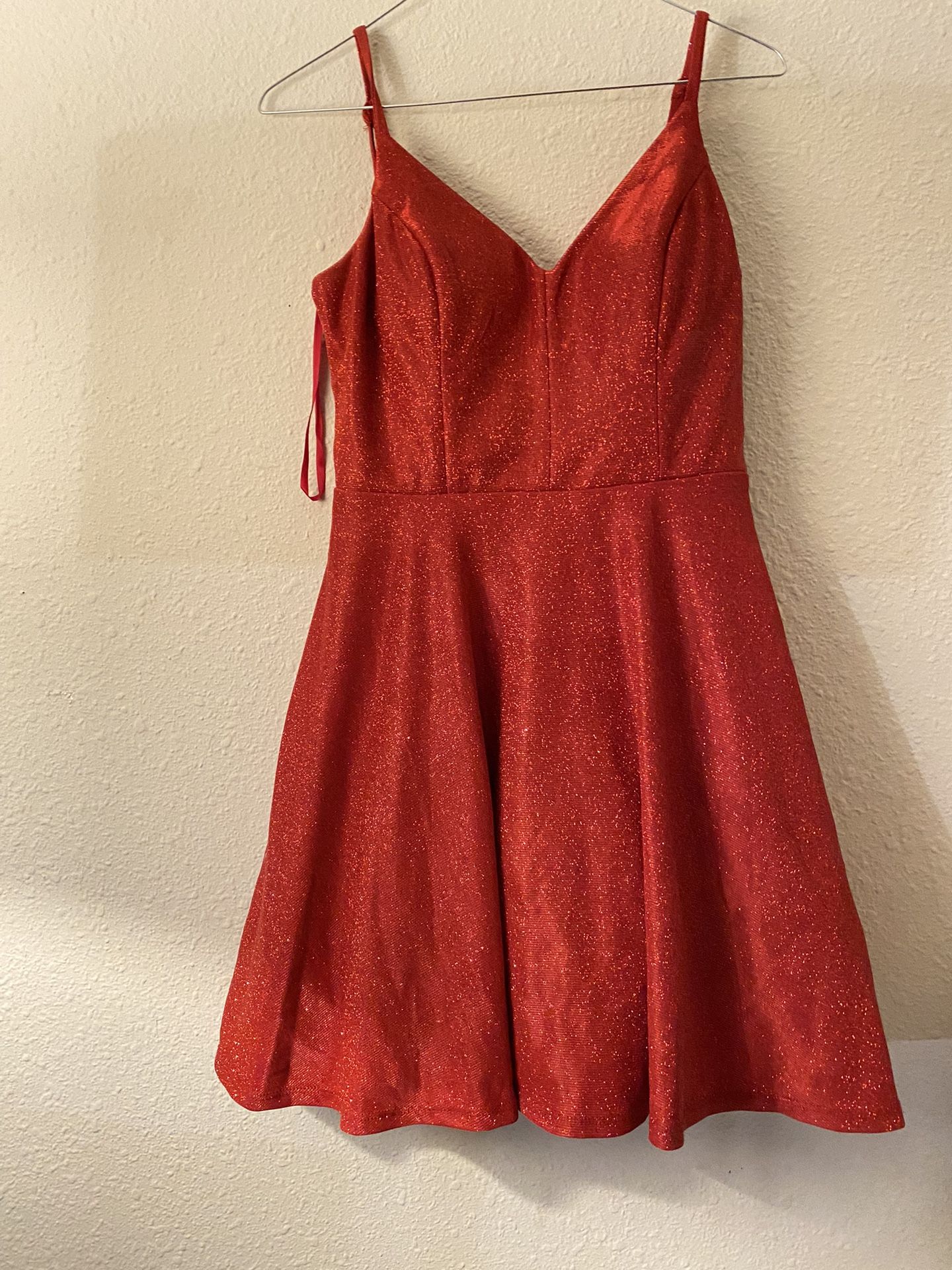 City Studio Red Sparkly Cocktail/Party Dress