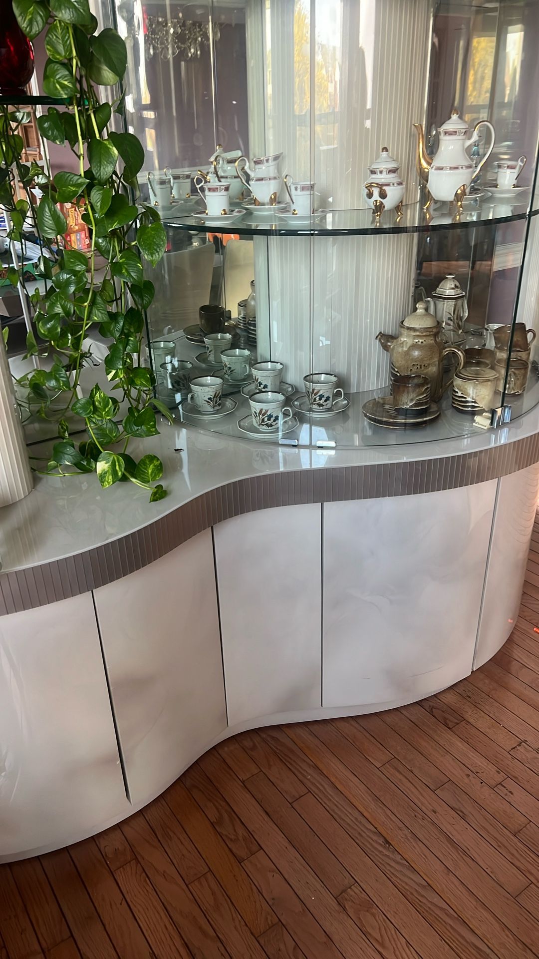 S Shaped China Cabinet