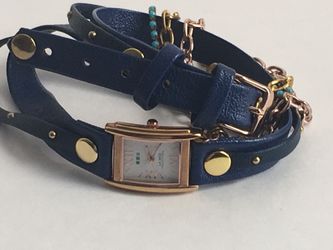 LA MAR COLLECTIONS LEATHER WRIST WATCH