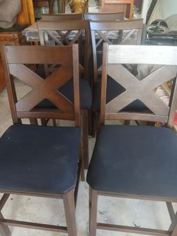 Dining table high  whit 6 chair