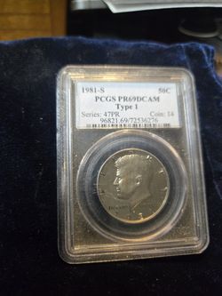 1981 s Kennedy type 1 pcgs pf 69 deep cameo