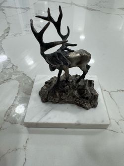 John J. Scott 8/100 bronze elk statue
