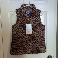 New Lands End Puffer Vest 