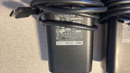 2— 65w USB-C Dell laptop chargers