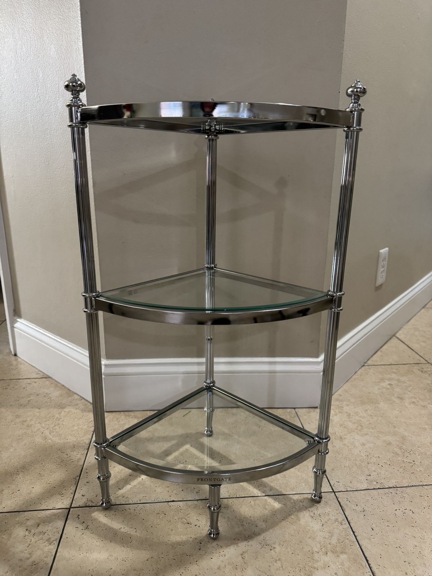 Corner Shelf 3-tier  FRONTGATE Chrome 