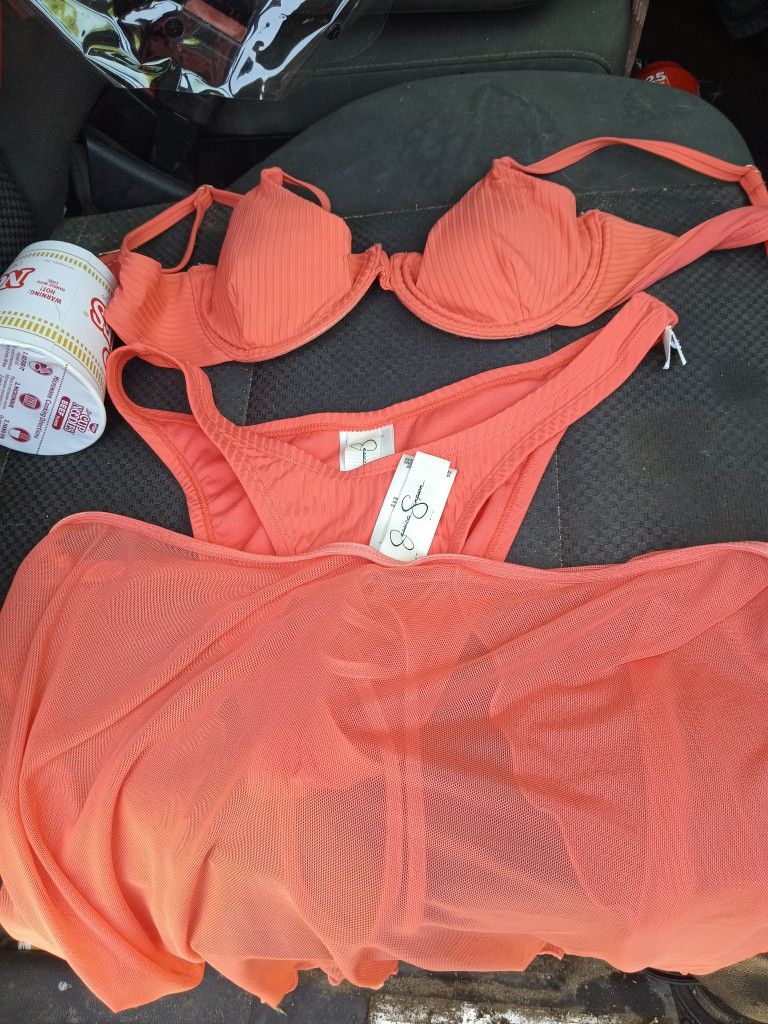 Jessica Simpson Three Piece Bathing Suite