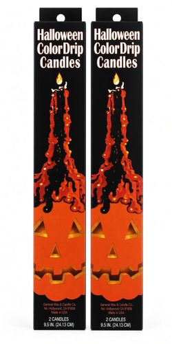 Vintage Halloween Color Drip Candles – 2 Boxes