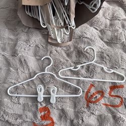 Kids white hangers bundle - 68 total count