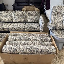 Rv, Matching Sofa/Bed, Captains Chair, And Dinette Cushions