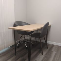 Desk and chairs
