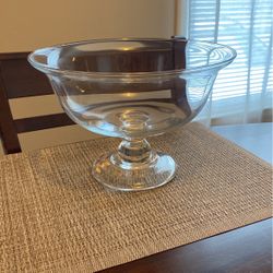 Glass Pedestal Bowl 