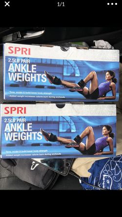 New Sealed Box 2.5 lb pair of ankle weights 2.5 lb each ankle develop legs, calves and speed, also available AW’s come in 2.5 & 5, 10 lbs
