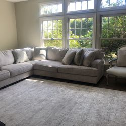 Large White Sectional - Rawcliff