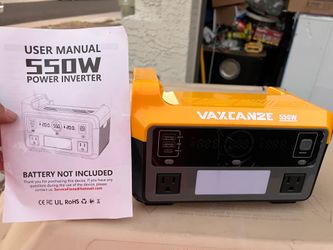 550W Power Inverter for Dewalt, DC 20V to AC 110V Pure Sine Wave, Portable Power Station with 2 USB Ports & 1 AC Outlet & 1 Type-C Fast Charging, Batt