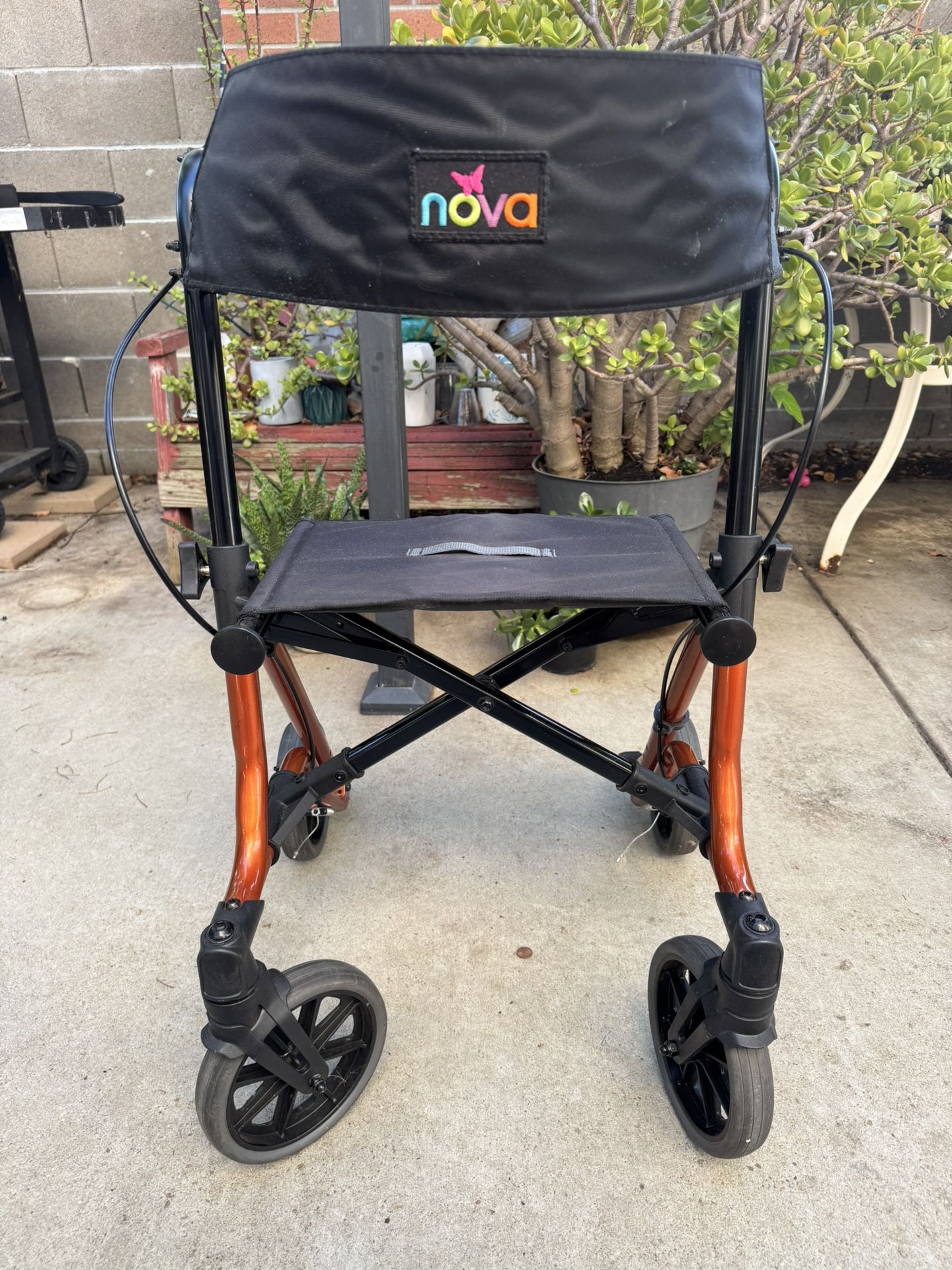 NOVA Adult Walker With Seat And Soft Backrest (Like New)