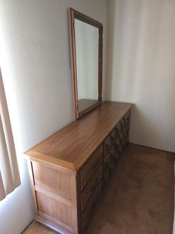Wood Dresser with Mirror with 2 matching bed side dressers