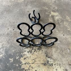 Horseshoe magazine rack, and napkin holder