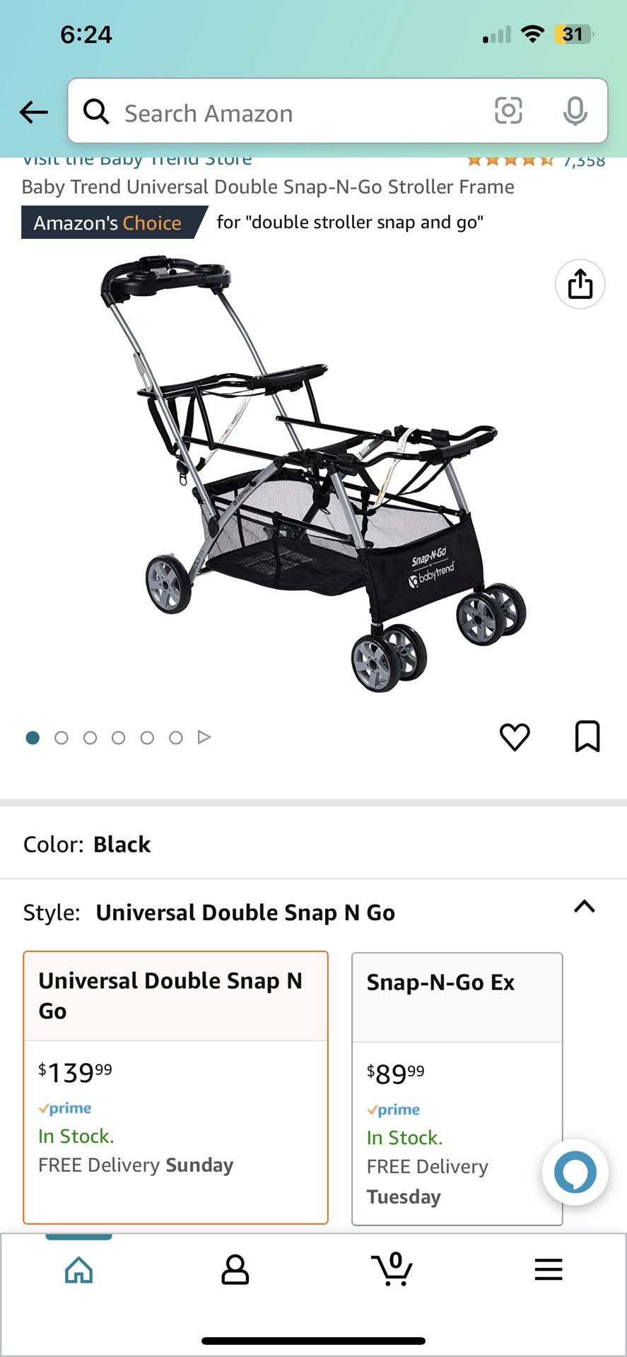 Snap And Go Double Stroller 