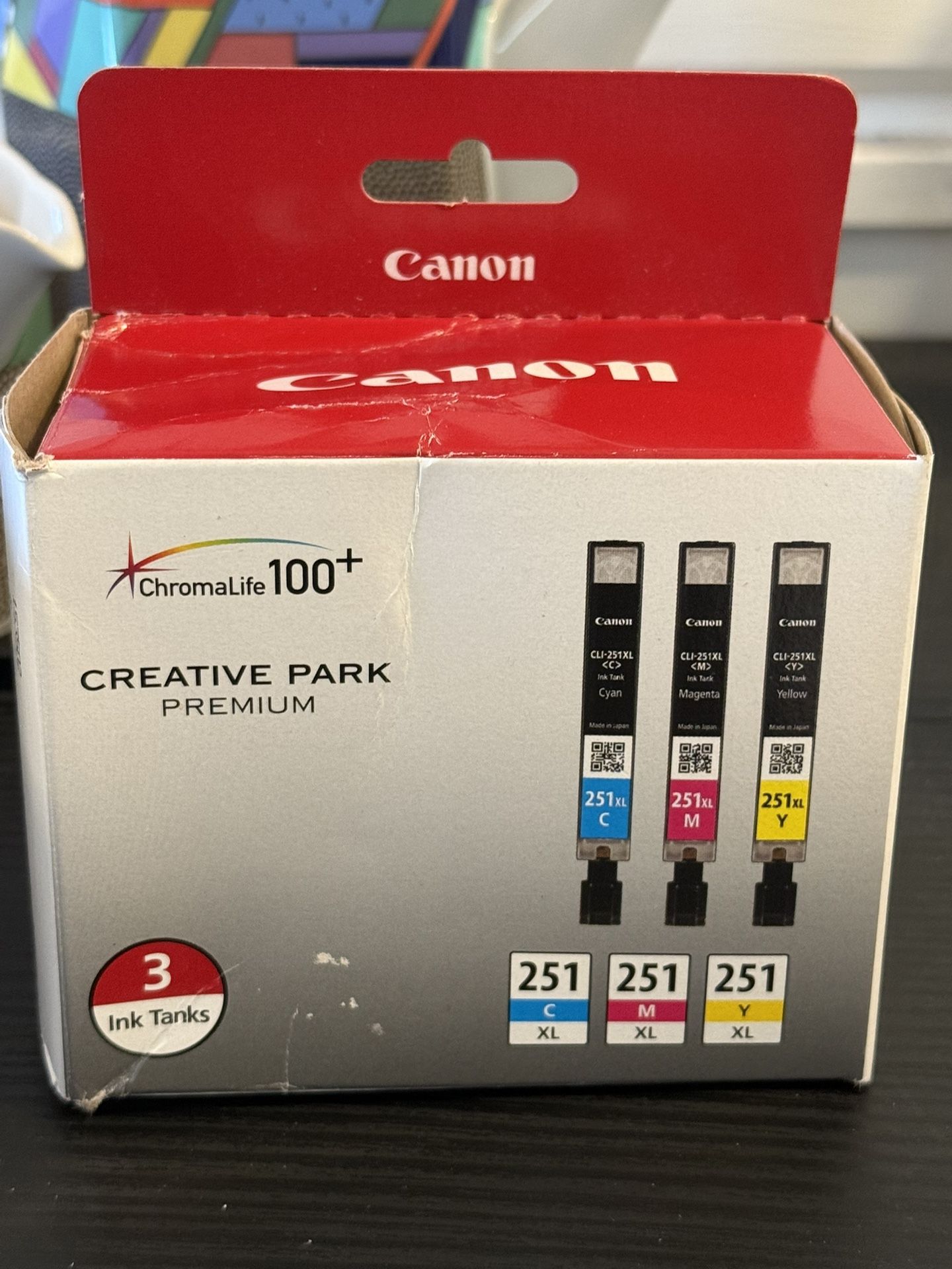 Canon ChromaLife 251XL Ink Cartridge 3-Pack (C/M/Y) – Unused