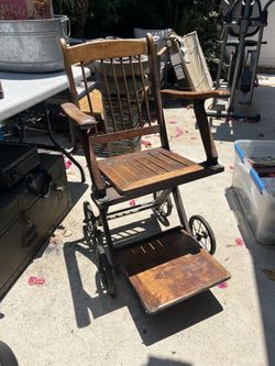 Antique Wooden Wheelchair