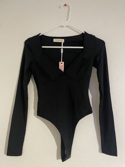 Qinsen Black Bodysuit