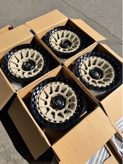Brand New Desert Sand Black Rhino “Barrage” 17” Off-Road Wheels 6x139 (6x5.5) Trucks 17x8.5 -10 ET