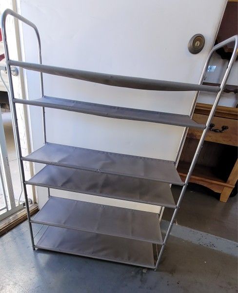 SHOE RACK with CLOTH SHELVES