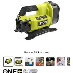 Ryobi 18V ONE+ HP TRANSFER PUMP with battery and charger 