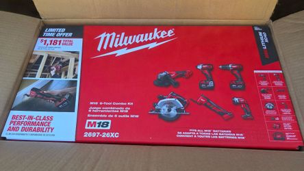 Milwaukee M18 6-Tool Combo Kit 2697-26XC