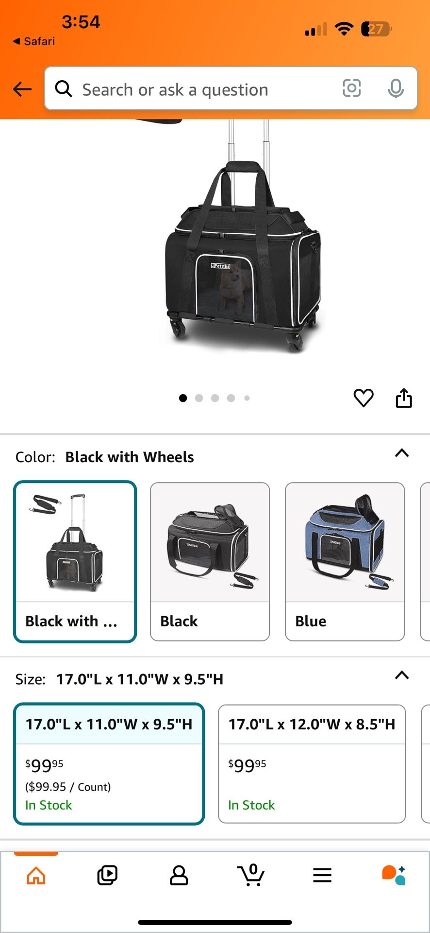 pet carrier on wheel’s (new) (Read ad before messaging)