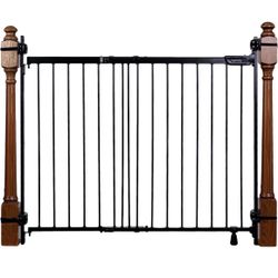 Summer Infant Metal Banister & Stair Safety Baby Gate, 31'-46' Wide, 32.5' Tall, Banister Mount