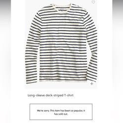 Large J Crew Long Sleeve Striped Shirt