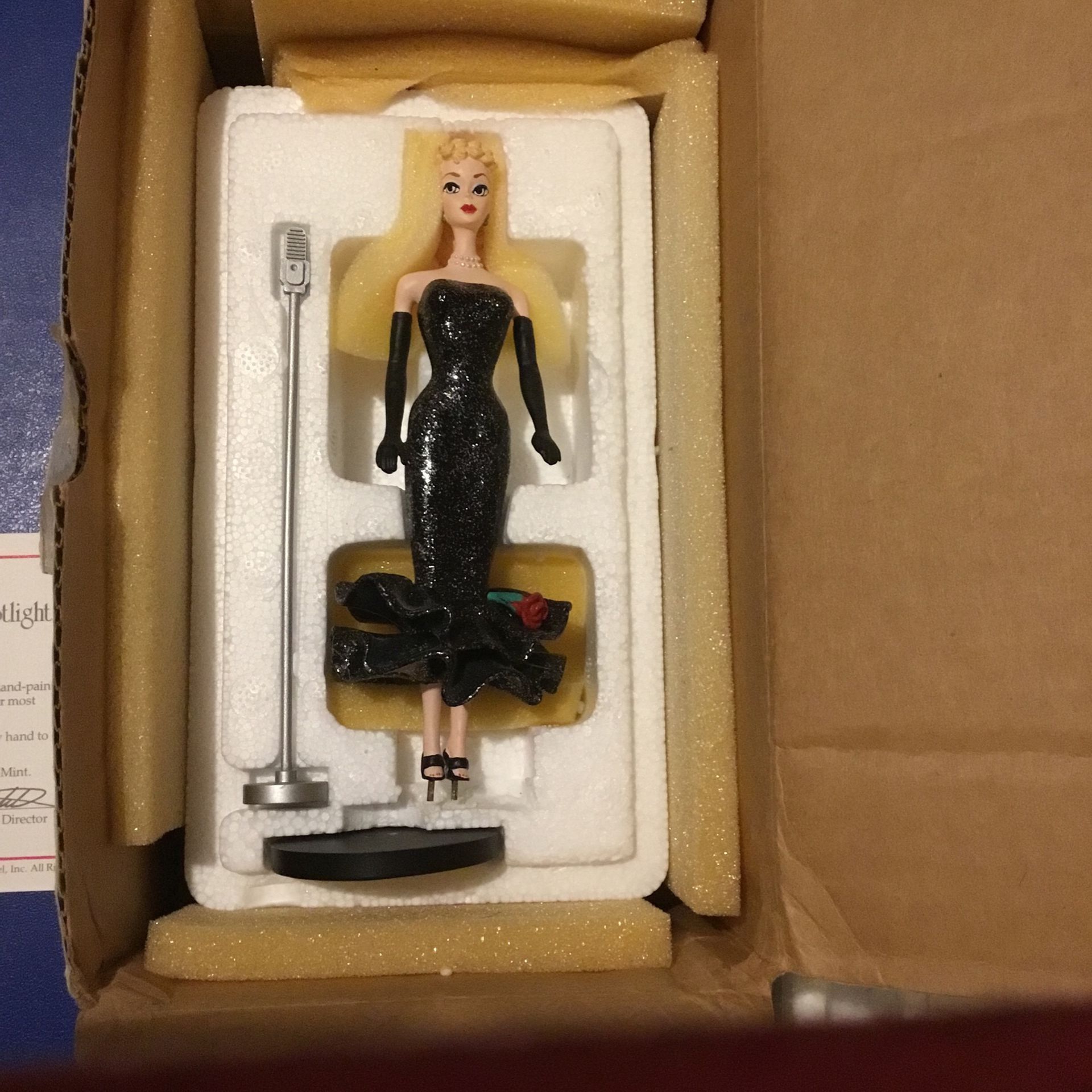Danbury Mint The Classic Barbie Figurine Collection ‘Solo In The Spotlight’ 1 Of 12 With COA