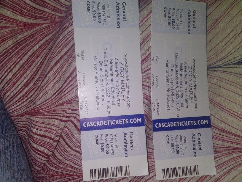 Ziggy Marley I Have More Tickets I Just Got Some For My Friend So Don't Trip I Got Plenty Of Tickets Right Now 5 Bucks A Piece Cheaper Than The Place