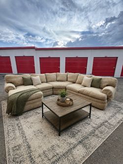Beautiful Beige Sectional Sofa – $449