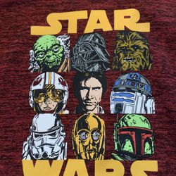 Authentic Star Wars Characters maroon Hoodie large