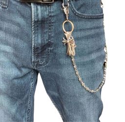 Cross Pants Wallet Chain Biker Trucker Keychain Jean Key Chain for Men Women