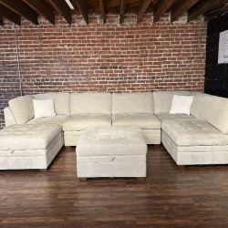 Delivery Available Costco beige 7pc modular sectional sofa couch retails 1700