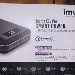 Portable Charger 30000mAh imuto Power Bank X6 USB External Battery Pack