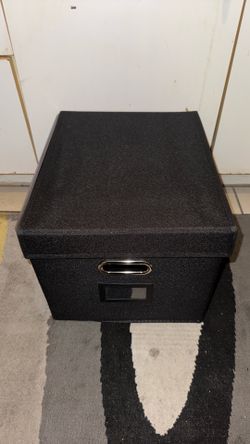 **HomeSafe** Black Fabric Document Storage Box (Fully Collapsible)