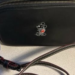 Coach Mickey Mouse Two Zipper Crossbody Purse