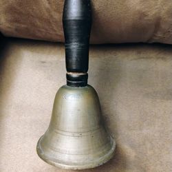 Vintage Brass Hand School Bell 