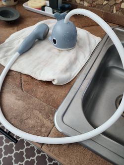 Whale Baby Bath Sprayer, Control the Flow Hands-Free 2 Gentle Modes. Avondale