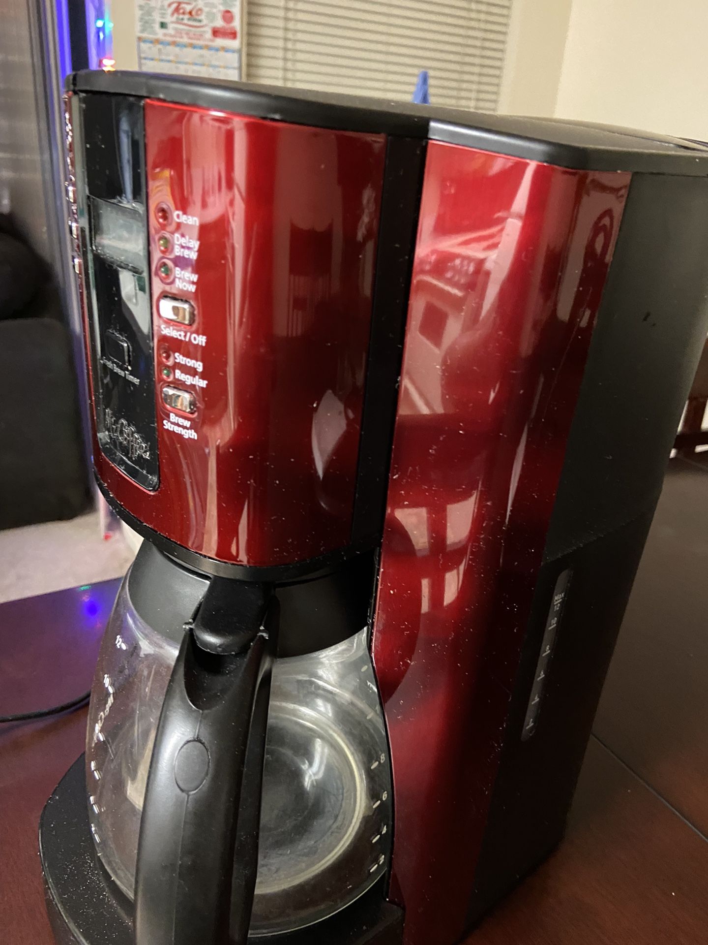 Mr Coffee BVMCTJX36 12cup Programmable Coffee Maker Red for Sale