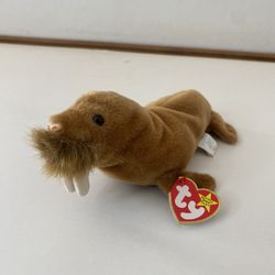 Ty Beanie Baby PAUL the Brown Walrus (7 Inch) Stuffed Animal Plush Toy