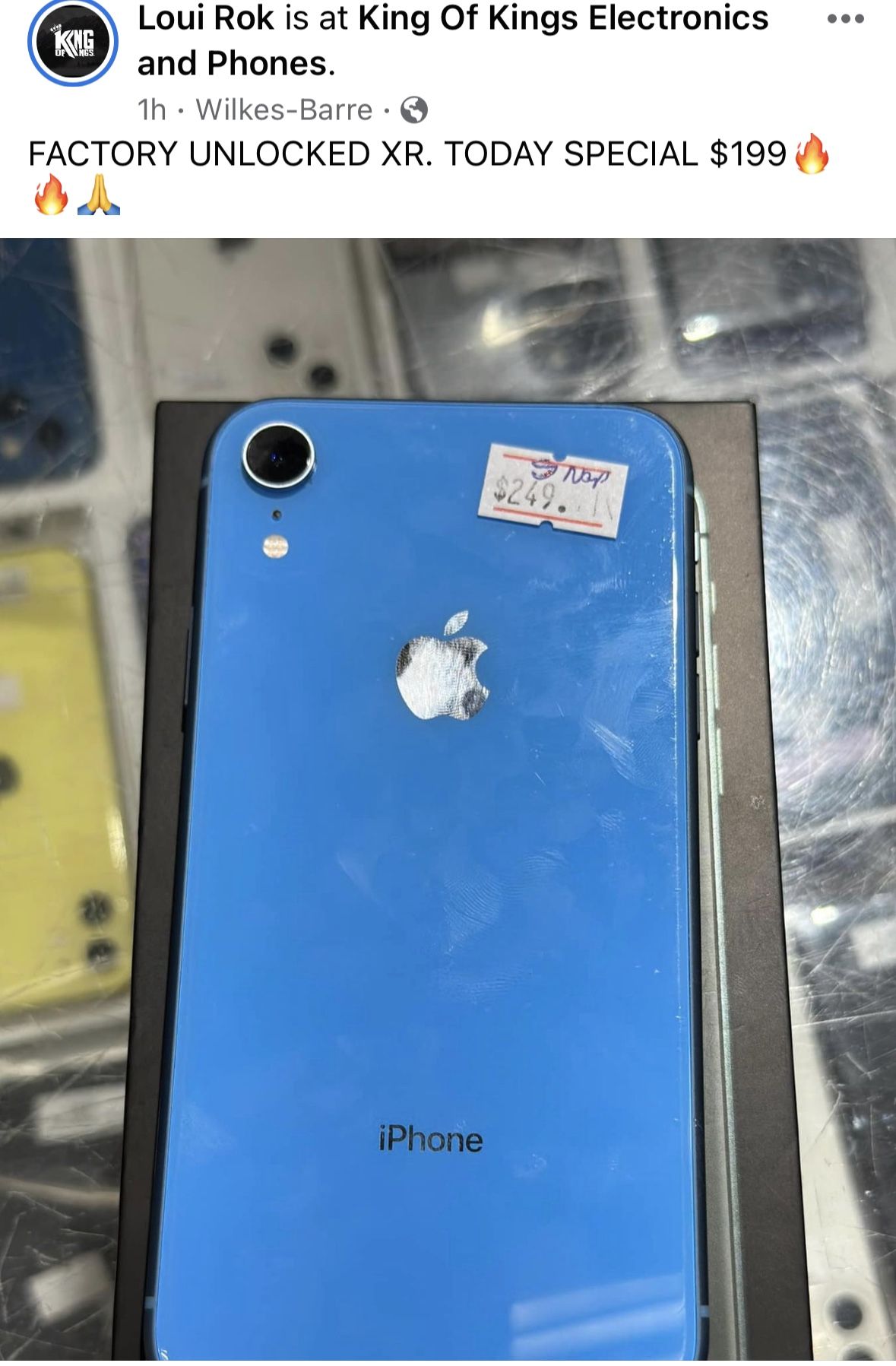 IPHONE XR. UNLOCKED $199