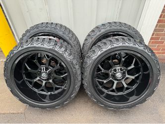 NEW 22x12 edge Offroad wheels wrapped in 33x12.50r22 rbp tires