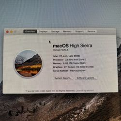 iMac 27” Desktop Computer 