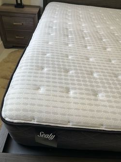 Moving sale- Luxury Queen Storage bedroom set + new hybrid mattress